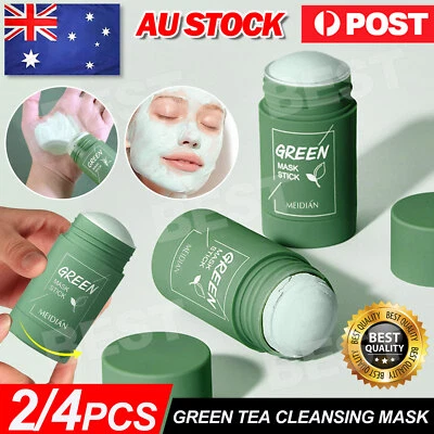 Up To 4x Green Tea Cleansing Mask Facial Stick Oil Acne Control Blackhead AUS - image 1 of 4