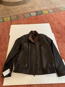Chaqueta de Cuero Rosleen XXXL Marrón Oscuro Cremallera Completa - Imagen 1 de 16