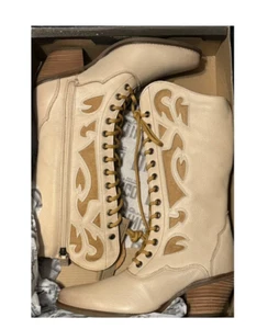 Botas de Vaquero Dingo San Miguel Para Mujer Cuero Beige Arena 7M - Imagen 1 de 14