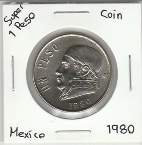 Mexico: $ 1 Peso About New Conditions Coin 1980. - Picture 1 of 2