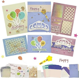 Greeting Card Making Kits DIY Blank Cards for Birthdays, 9 Envelopes . - Picture 1 of 8