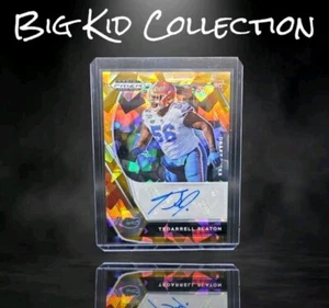 2021 Prizm Draft Picks Tedarrell Slaton Rc Orange Cracked Ice Prizm Auto  - Picture 1 of 3
