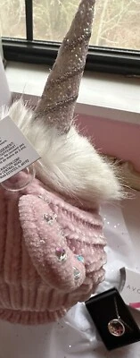Dazzling Pink Sparkle Unicorn Hat, NWT, & AVON Hope Necklace 💖 Beautiful Gift! - Image 1 of 4