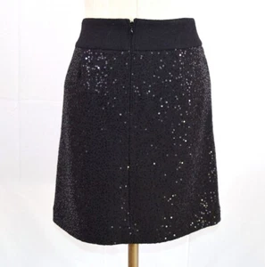 Neu mit Etikett Ann Taylor LOFT Party-Bleistiftrock schwarz Pailletten verziert Damen 0, 4 6 - Bild 1 von 5