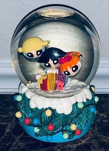 Caja de música globo de nieve Powerpuff Girls Enesco We Wish You A Merry Christmas Works - Imagen 1 de 4