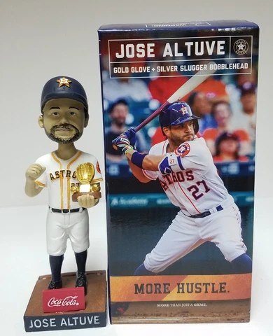 Jose Altuve Silver Slugger & Gold Glove 2016 Houston Astros SGA Bobblehead NIB Cover