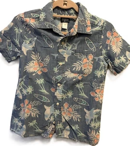 Oshkosh Boys Button Up Tropical Shirt | Blue /Size: 12 - Picture 1 of 7