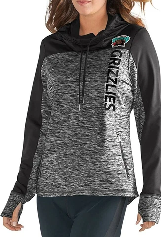 NBA GIII For Her Vancouver Grizzlies Women's Sideline Pullover Hoodie Jacket Cover