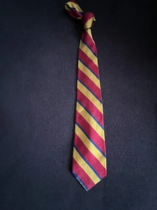 Gap 90’s Vintage Necktie Tie Stripped Classic Red Gold Blue Stripes RARE! - Picture 1 of 11