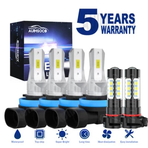 For Dodge Grand Caravan 3.6L 2011-2020 LED Headlights Fog Lights Bulbs Kit White - Picture 1 of 15