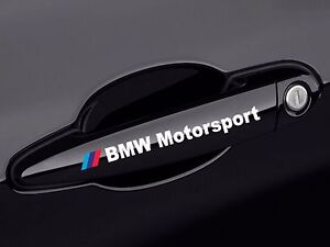 2x BMW Motorsport door handle white decal sticker logo  E60 E90 E46 E39 