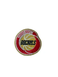 HOUSTON ROCKETS - NBA BASKETBALL VINTAGE 1980s 2" ROUND TEAM LOGO PATCH - Picture 1 of 3