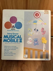 Muñeca de colección juguete animal ducha musical móvil cuna cuerda perro conejito oso gato - Imagen 1 de 4