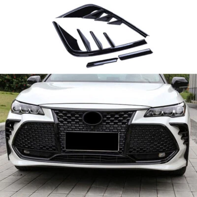 Parachoques delantero negro para Toyota Avalon 19-2022 ambos lados entrada de aire párpados moldura @G Foto 1 de 4