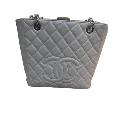 Chanel Caviar Leather Petite Shopping Tote (PST) Ivory Authenticated - Image 1 of 4