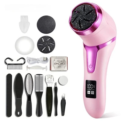 Electric Foot Grinder with Chip Vacuum Cleaner, Foot File with LED,Foot Care Kit - Image 1 of 4
