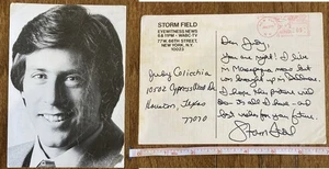 Weatherman Storm Field WABC-TV New York Augenzeuge Nachrichten Kap. 7 signierte Fotos 1977 - Bild 1 von 5
