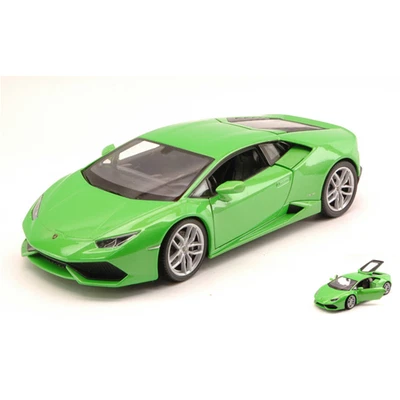 LAMBORGHINI HURACAN LP 610-4 2014 GREEN 1:24 Welly Auto Stradali Modellino Nuovo - Immagine 1 di 3