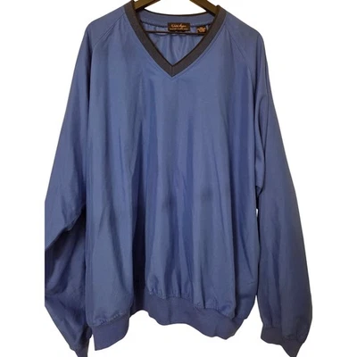 Walter Hagen Golf Men's Pullover Windbreaker Jacket Blue XXL V Neck Long Sleeve - Image 1 of 4