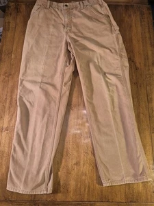 Vintage Carhartt Herren Canvas Carpenter Hose Distressed Faded 36x32 B11 BRN - Bild 1 von 20