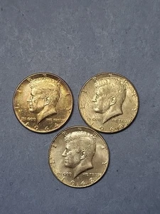 Lote Medio Dólar Kennedy Plata 1964 y 2 1968d 50c 90% y 40% Plata - Imagen 1 de 9