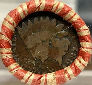 Unsearched  Wheat Penny Roll 50 Vintage Cents-1887 Indian Head 1913 S Wheat Cent - Picture 1 of 2