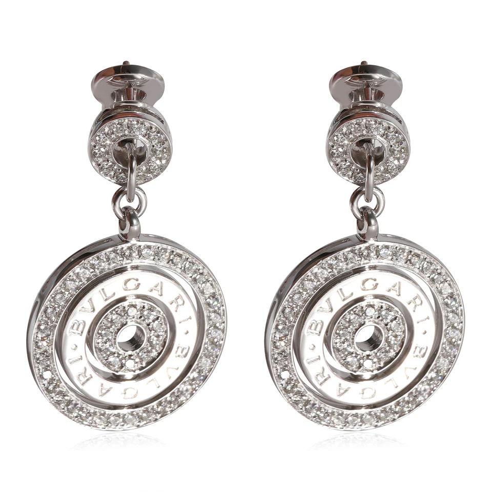 Aretes de diamantes BVLGARI Cerchi Astrale en oro blanco de 18 k 1,3 CTW Foto 1 de 4