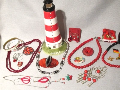 Schmuck Konvolut, Pin Nagano 1998, Anstecker Budapest, Emaille Armreif uvm. - Bild 1 von 4