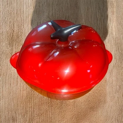 RARE Le Creuset Red Tomato Mini Cocotte Petite Casserole - Image 1 of 4