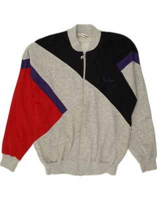 Jaqueta PIERRE CARDIN Masculina Tracksuit Top Cinza Médio Colorblock Poliéster CI18 - Imagem 1 de 3