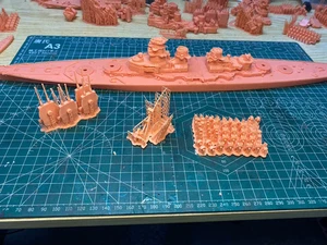 3D gedruckt 1/700 Deutsche Marine Hannover Schlachtschiff unbemalt Modellbausatz NEU - Bild 1 von 7