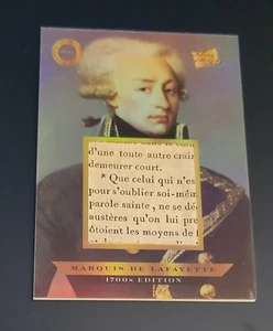 2024 Pieces of the Past 1700's Marqués De Lafayette JUMBO  RELIC #239 FRENCH - Picture 1 of 2