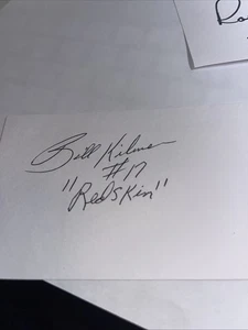 Billy Kilmer  Washington Redskins Signed 3x5 Index Card - Picture 1 of 1