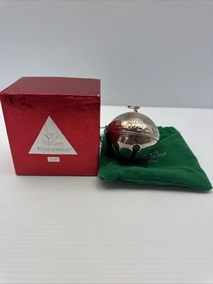Wallace Silversmiths Limited Edition 1997 Annual Christmas Sleigh Bell W/Box&Bag Foto 1 de 4