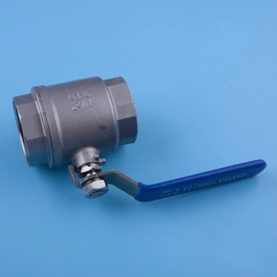 1-1/2" 1.5" DN40 2 Piece Ball Valve Threaded Full Port,316 Stainless Steel ui hq - Image 1 of 4