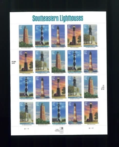 United States 37¢ Southeastern Lighthouses Postage Stamp #3787-91 MNH Full Sheet - Picture 1 of 1