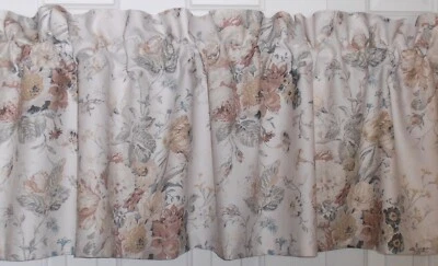RALPH LAUREN CUSTOM GWYNNE FLORAL FABRIC VALANCE 74" x 17" - Cream - Image 1 of 2
