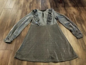 NUEVO CON ETIQUETAS VESTIDO LEA AND VIOLA PLATEADO TALLA XS MUJER #83 - Imagen 1 de 6