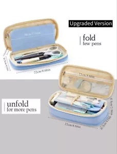 Federmäppchen Großraum Box Etui Halter Box Büro Schulbedarf Aqua - Bild 1 von 5