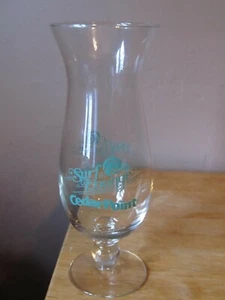 CEDAR POINT Amusement Park SURF LOUNGE 9.25" Tall Collectible Hurricane Glass - Picture 1 of 6