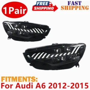 🎄Juego de faros delanteros LED DRL para Audi A6 2012-2015 - Imagen 1 de 6