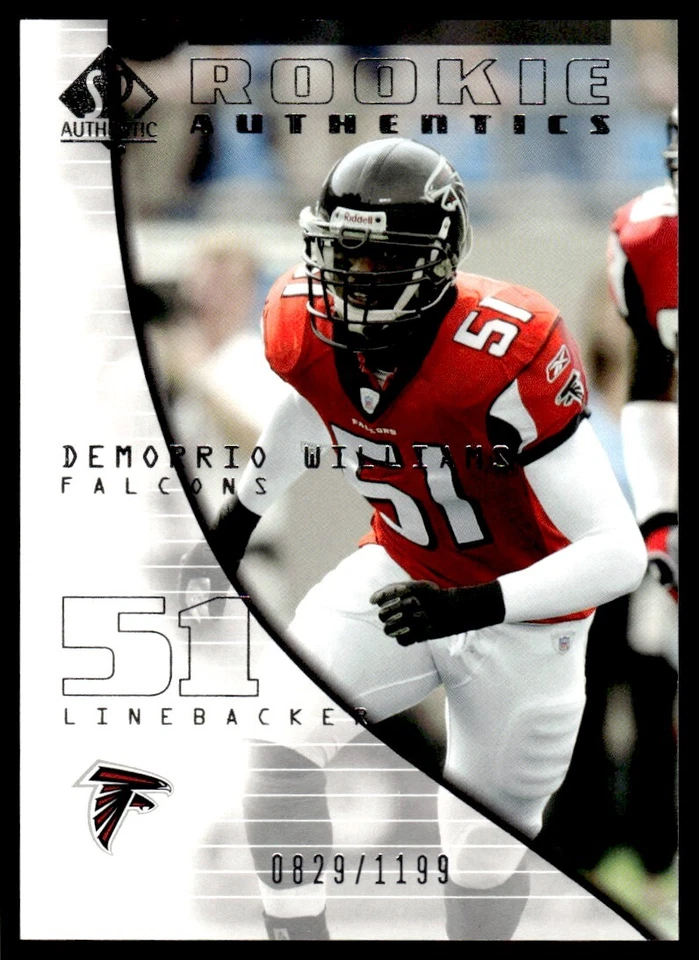 2004 SP Authentic Demorrio Williams /1199 Atlanta Falcons #123 R58 - Image 1 of 2