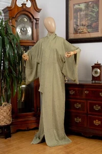 QUERIDO KIMONO IROMUJI SEDA CHIRIMEN TANGO JAPONÉS VAINILLA PARA MUJER AUTÉNTICO JAPÓN - Imagen 1 de 8