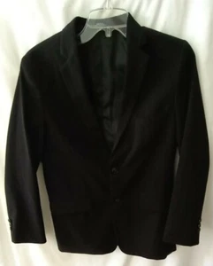 Chaps Boys Black Blazer Jacket 2 Button Sz 16 Polyester Rayon & Spandex  - Picture 1 of 6