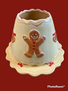 Gingerbread Candle Topper and 7" Plate  - Picture 1 of 9