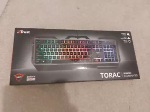 Trust GXT 856 Torac Metal Backlit Illuminated Wired Gaming Keyboard - Picture 1 of 2