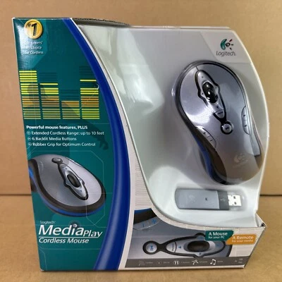 Logitech MediaPlay Mouse 11 Button Wireless Mouse - Blue - NEW Factory Sealed - Image 1 of 4