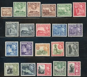 Malta 1938-43 Scott # 191-205 Mint Never Hinged Set - Picture 1 of 2