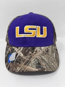 LSU Tigers Camo Strapback Cap - Louisiana State University Camouflage Hat - NWOT - Picture 1 of 9