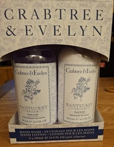 Brandneu Crabtree & Evelyn Nantucket Briar Hand Wash & Handlotion Geschenkset 2x 500ml - Bild 1 von 2